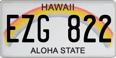 HI license plate EZG822