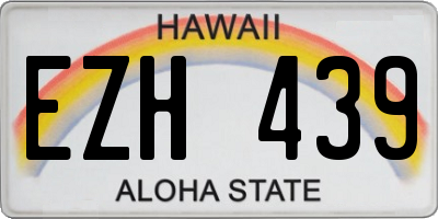HI license plate EZH439