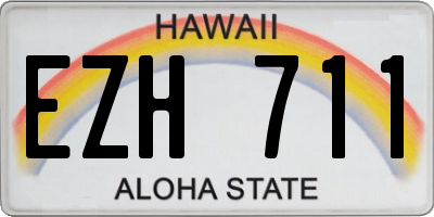 HI license plate EZH711