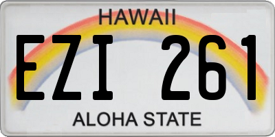 HI license plate EZI261