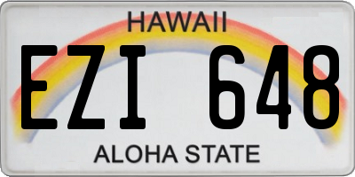 HI license plate EZI648
