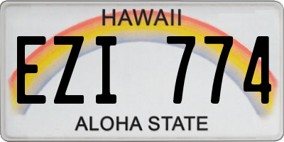 HI license plate EZI774