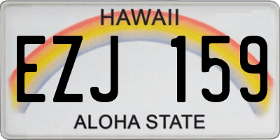 HI license plate EZJ159