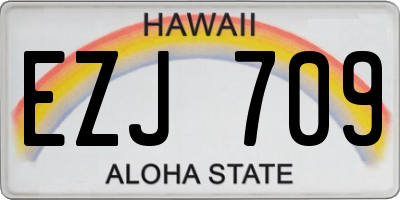HI license plate EZJ709