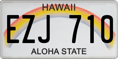HI license plate EZJ710