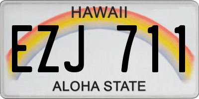 HI license plate EZJ711