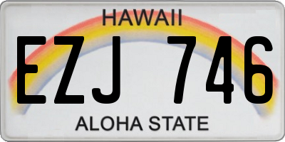 HI license plate EZJ746