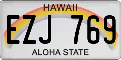 HI license plate EZJ769