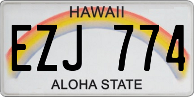 HI license plate EZJ774