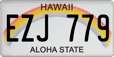 HI license plate EZJ779