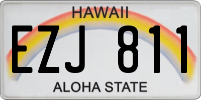 HI license plate EZJ811