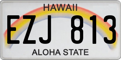 HI license plate EZJ813