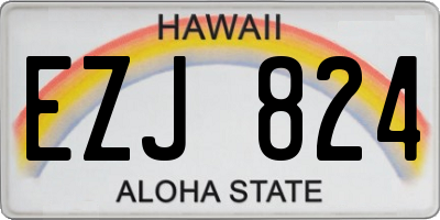 HI license plate EZJ824