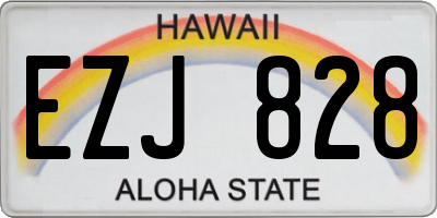 HI license plate EZJ828