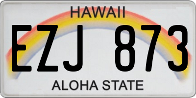 HI license plate EZJ873