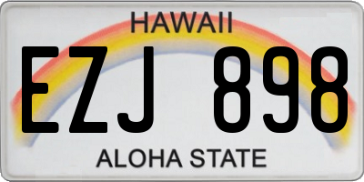 HI license plate EZJ898