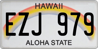 HI license plate EZJ979