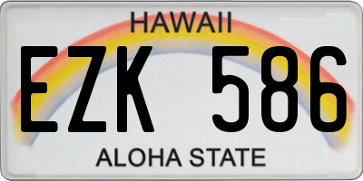 HI license plate EZK586