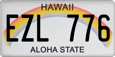 HI license plate EZL776