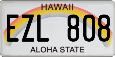 HI license plate EZL808