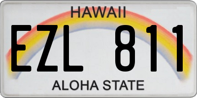 HI license plate EZL811