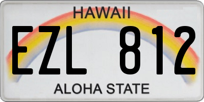 HI license plate EZL812