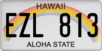 HI license plate EZL813