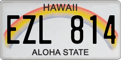 HI license plate EZL814