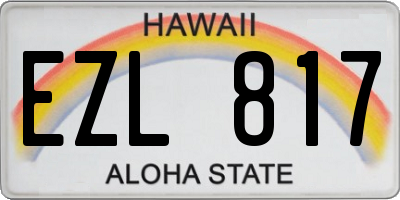 HI license plate EZL817
