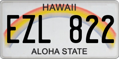 HI license plate EZL822