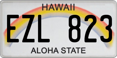 HI license plate EZL823