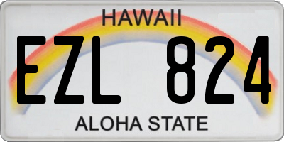 HI license plate EZL824