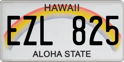 HI license plate EZL825