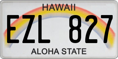 HI license plate EZL827