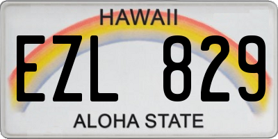 HI license plate EZL829