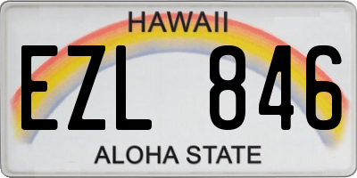 HI license plate EZL846