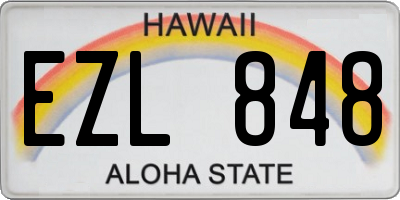 HI license plate EZL848