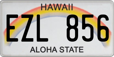 HI license plate EZL856