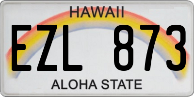 HI license plate EZL873