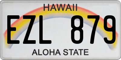 HI license plate EZL879