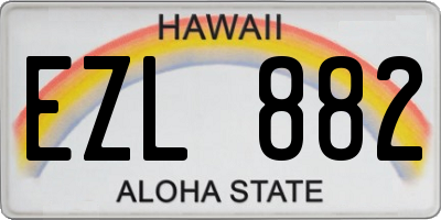 HI license plate EZL882
