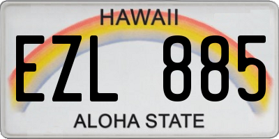 HI license plate EZL885
