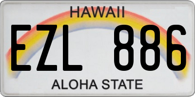 HI license plate EZL886