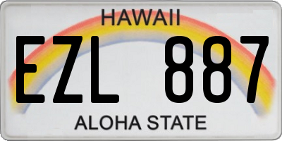 HI license plate EZL887