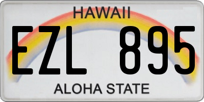 HI license plate EZL895