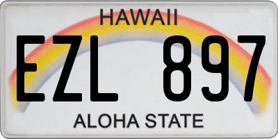 HI license plate EZL897