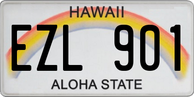 HI license plate EZL901