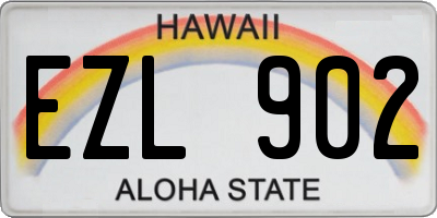 HI license plate EZL902
