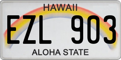 HI license plate EZL903