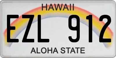 HI license plate EZL912